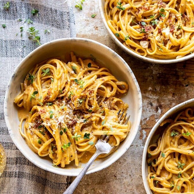 Creamy Butternut Squash Alla Vodka Pasta | halfbakedharvest.com #butternutsquash #pasta #fallrecipes #autumnrecipes