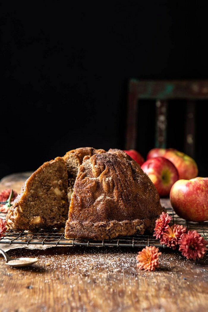 Spiced Pecan Apple Cider Doughnut Cake | halfbakedharvest.com #applecider #cake #easyrecipes #fall #autumn #baking