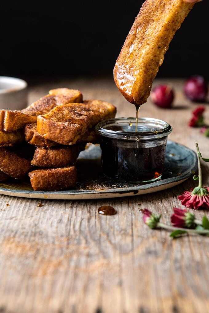 Cinnamon Sugar French Toast Sticks. Half Baked Harvest