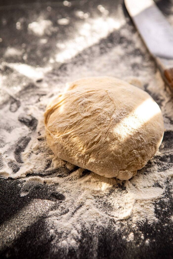 French Onion Mushroom Pizza | halfbakedharvest.com #pizza #mushrooms #easyrecipes