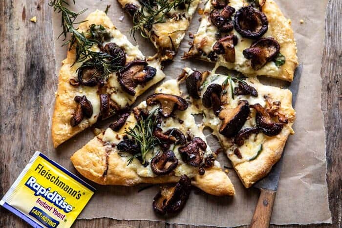 horizontal photo of French Onion Mushroom Pizza 