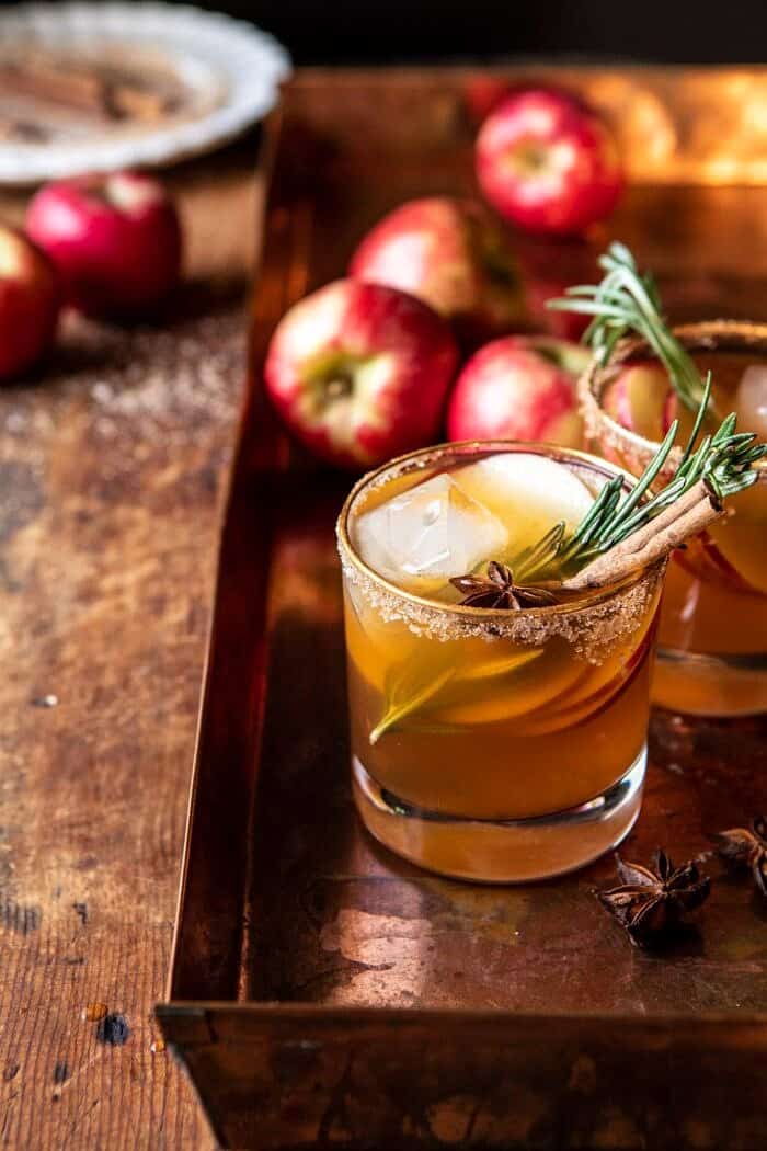 Smoky Harvest Apple Cider Margarita | halfbakedharvest.com #margarita #applecider #cocktail #holiday #thanksgiving