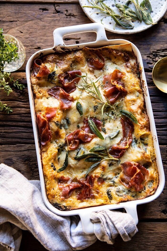 Roasted Butternut Squash and Spinach Lasagna | halfbakedharvest.com #lasagna #holiday #thanksgiving