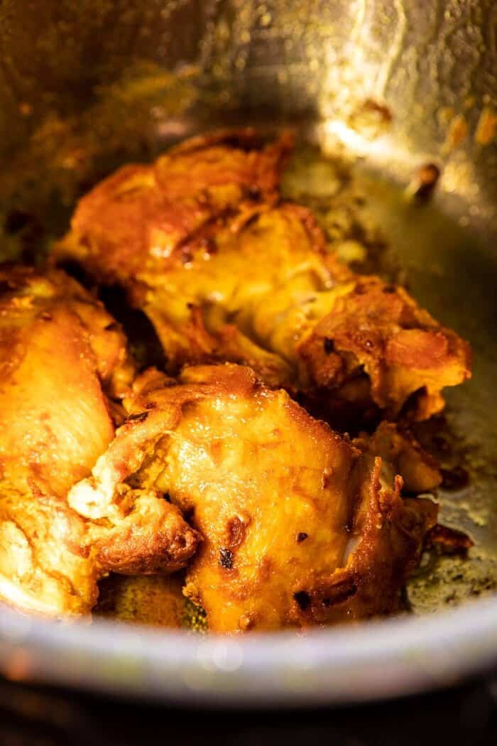 chicken cooking in instant pot