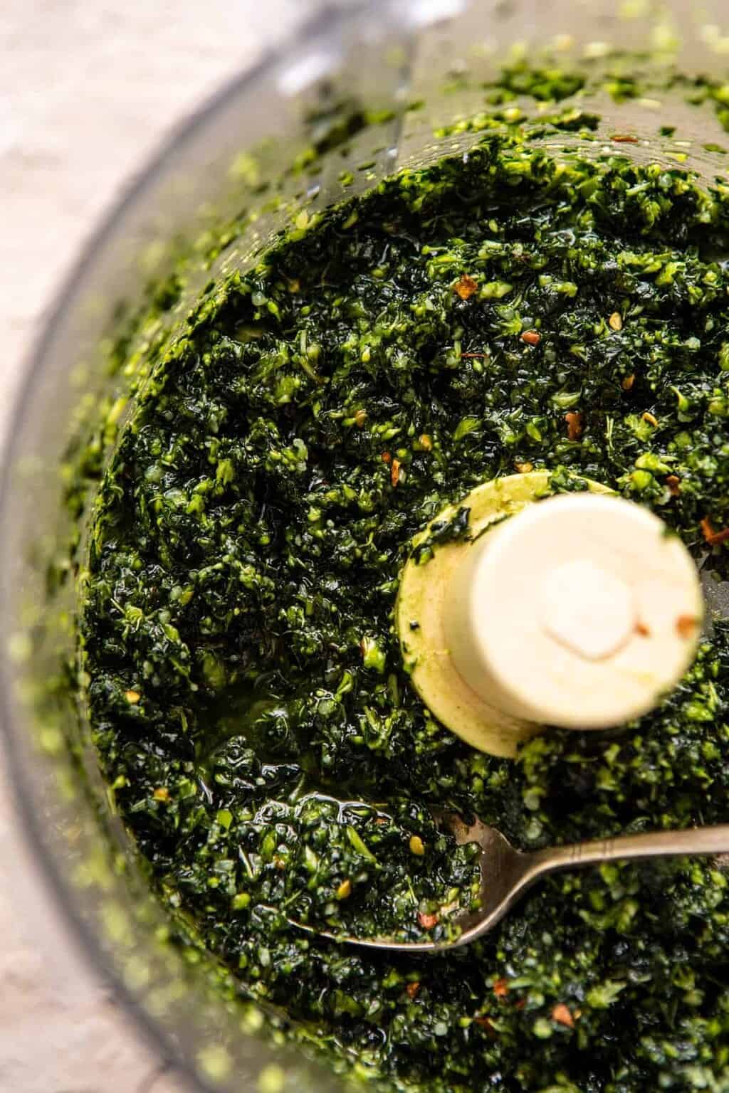 Herby Kale Pesto Pasta with Buttery Walnuts. Half Baked Harvest