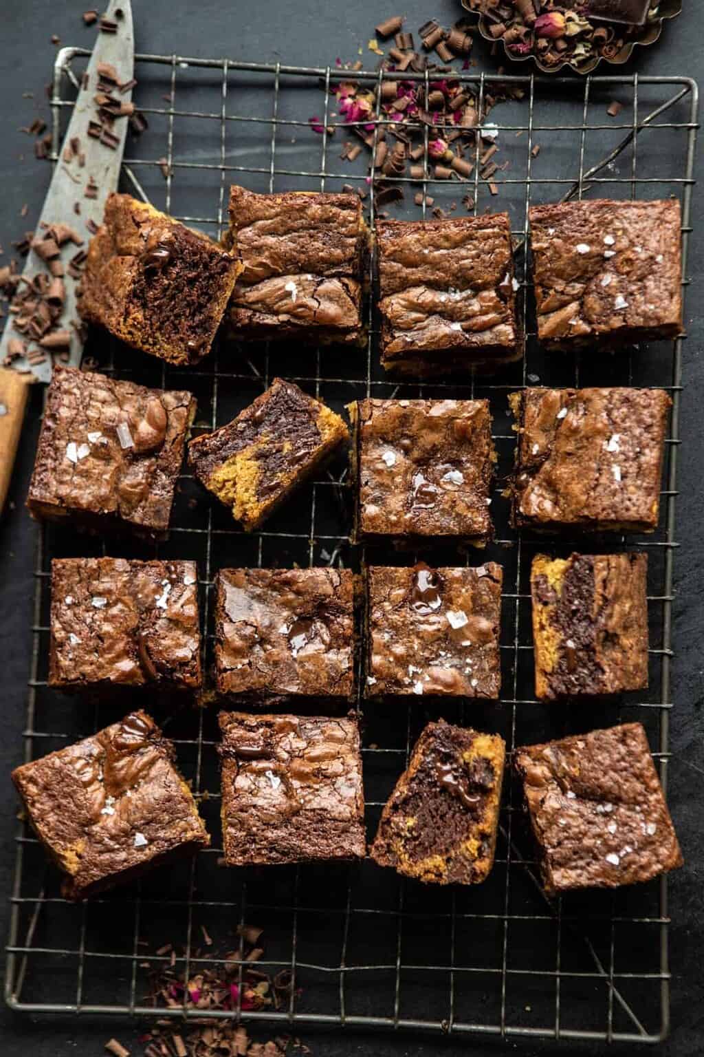 Salted Cookie Crinkle Top Brownies. Half Baked Harvest