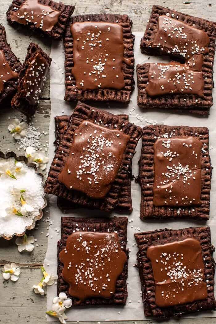 overhead photo of Homemade Chocolate Fudge Pop Tarts
