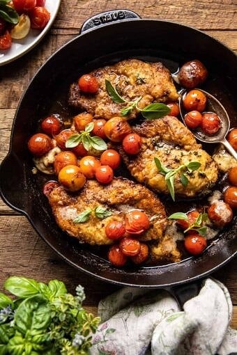20 Minute Florentine Butter Chicken with Burst Cherry Tomatoes | halfbakedharvest.com