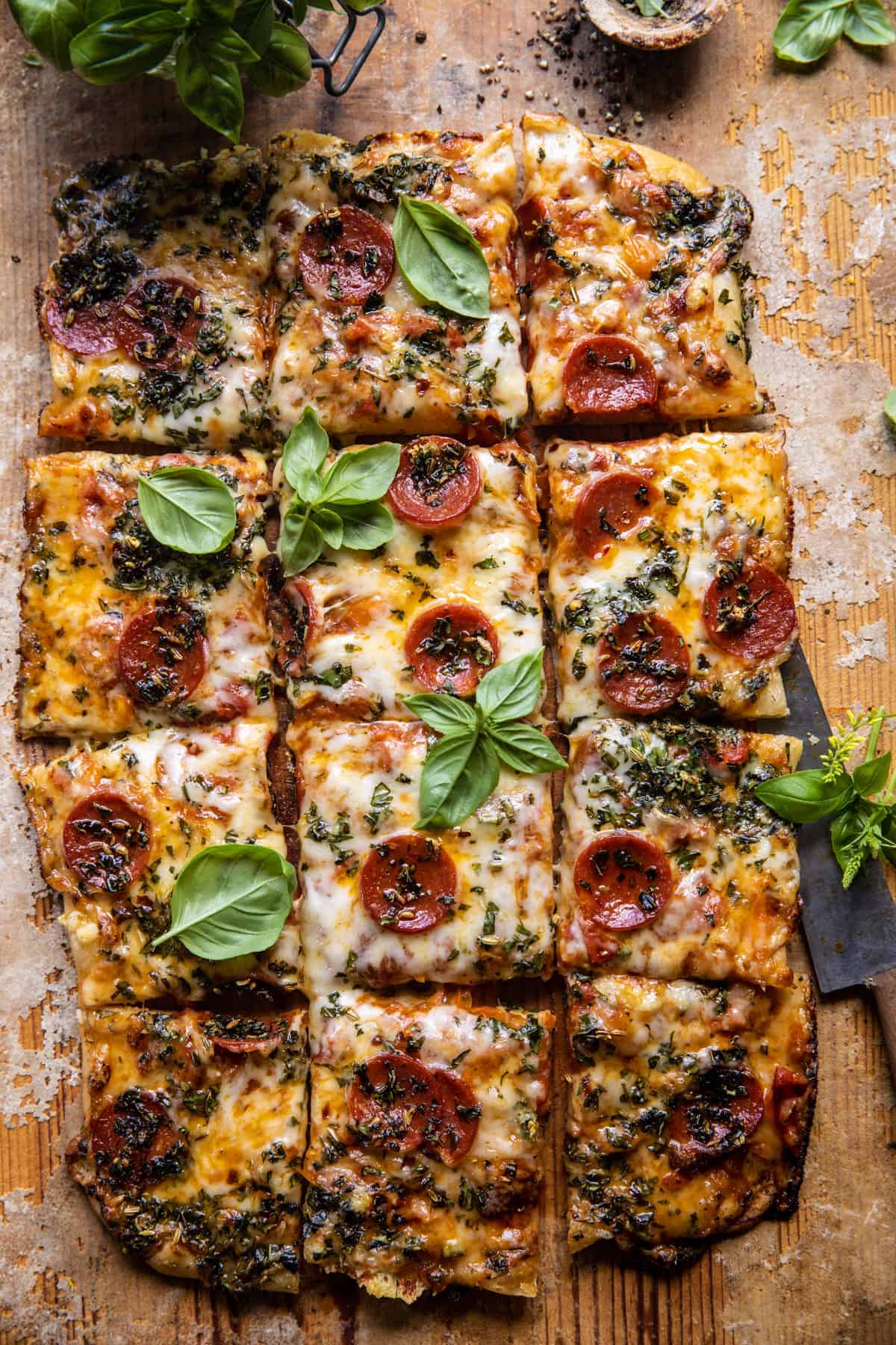 Easy Sheet Pan Tomato Herb Pizza. - Half Baked Harvest