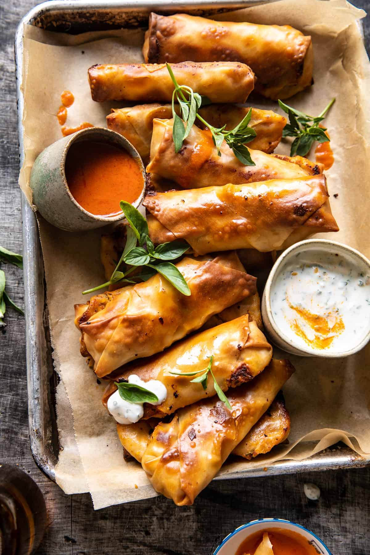 Baked Buffalo Chicken Egg Rolls With Cilantro Lime Ranch Half Baked Harvest,When Are Strawberries In Season In Texas