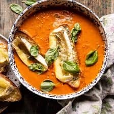 Easiest Herby Tomato Soup with Melted Brie Crostini | halfbakedharvest.com