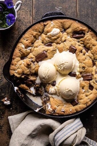 Giant S’mores Stuffed Chocolate Chip Skillet Cookie | halfbakedharvest.com