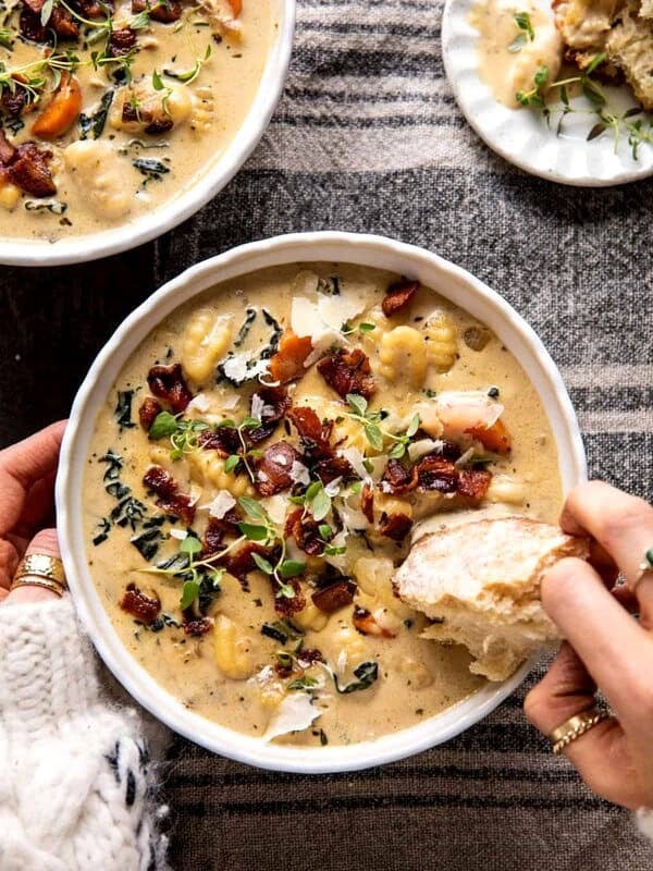 Creamy Gnocchi Soup with Rosemary Bacon | halfbakedharvest.com