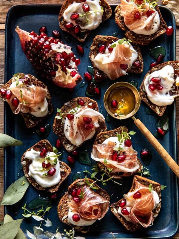 Honey Whipped Ricotta and Prosciutto Crackers | halfbakedharvest.com