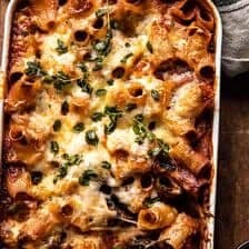 One Pan 4 Cheese Sun-Dried Tomato and Spinach Pasta Bake | halfbakedharvest.com