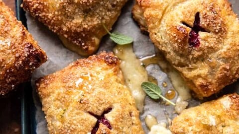 Pastry Wrapped Cranberry Baked Brie Bites | halfbakedharvest.com