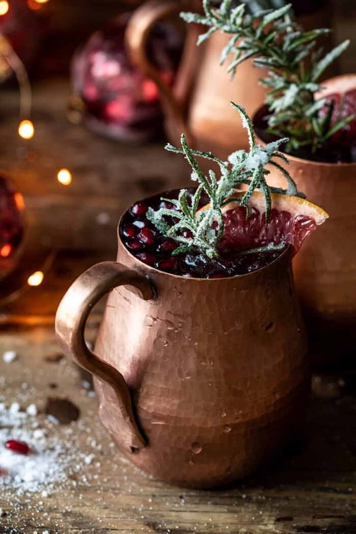 front facing photo of Pomegranate Champagne Mule 