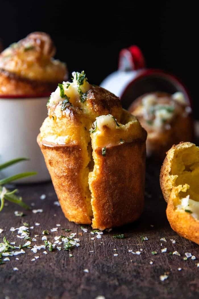 Salted Rosemary Popovers with Honey Butter | halfbakedharvest.com