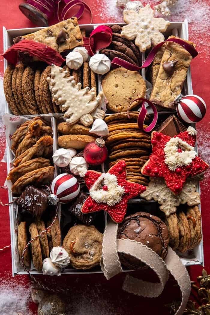 overhead photo of 2020 Holiday Cookie Box 