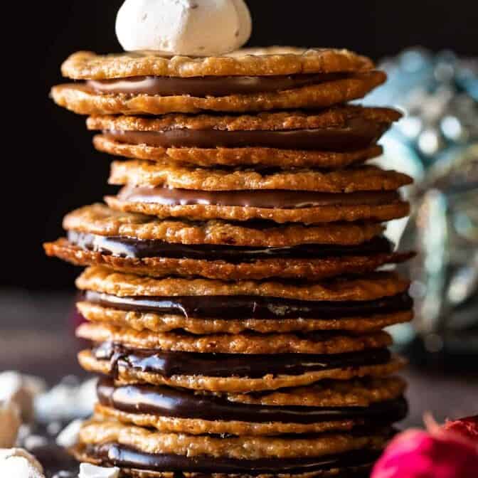 Easy Hot Chocolate Lace Cookies | halfbakedharvest.com