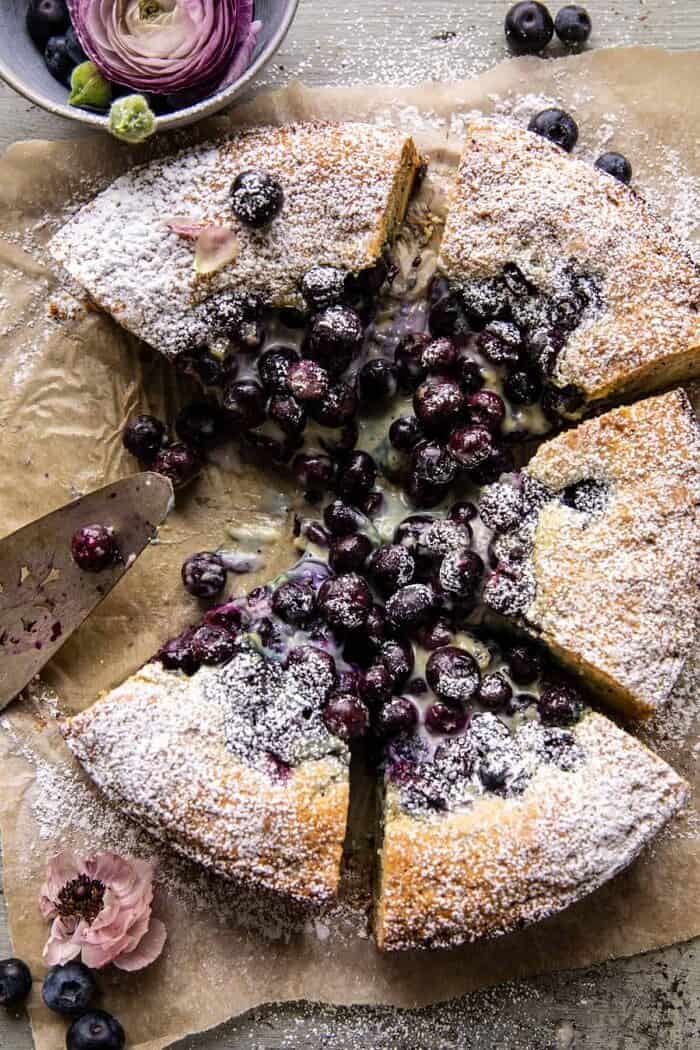 Blueberry Lemon Poppy Seed Crème Cake halfbakedharvest.com