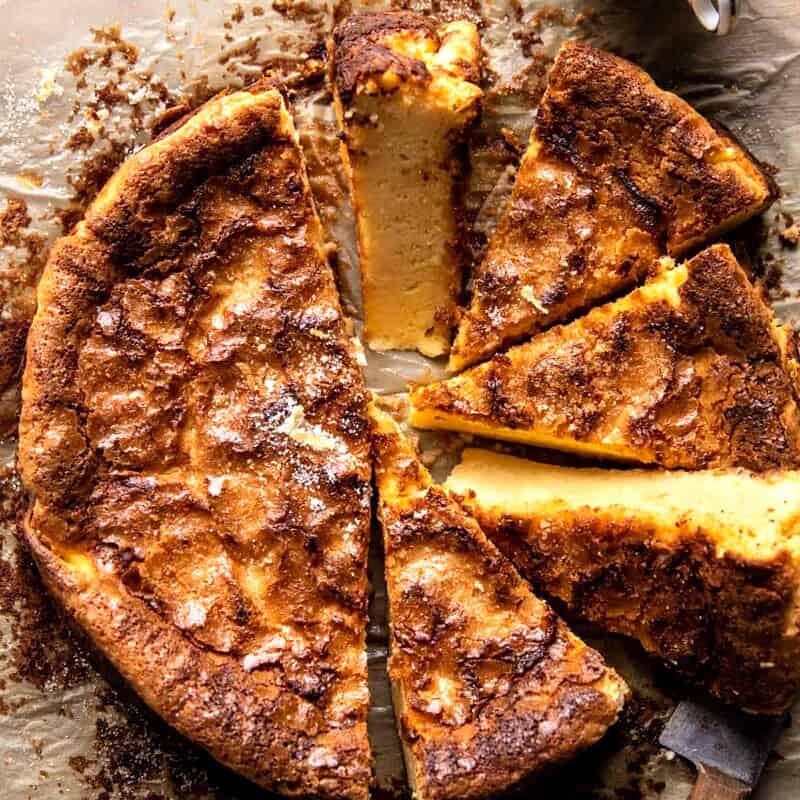 Simple Lemon Sugar Burnt Basque Cheesecake | halfbakedharvest.com