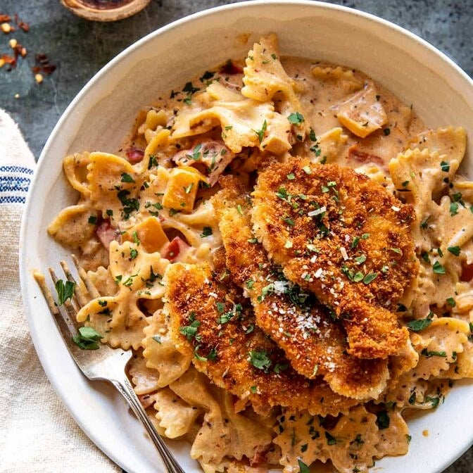 Southern Style Creamy Parmesan Chicken Pasta | halfbakedharvest.com