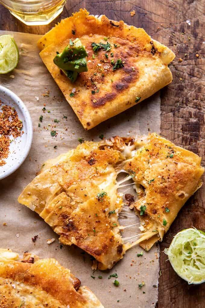 Folded Crispy Chipotle Chicken Wraps. Half Baked Harvest