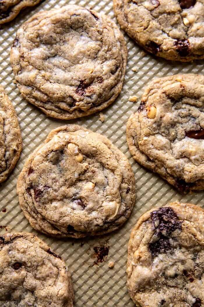 cookies on baking sheet after baking
