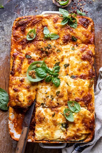 Spicy Zucchini Ricotta Lasagna with Oregano Breadcrumbs. - Half Baked ...