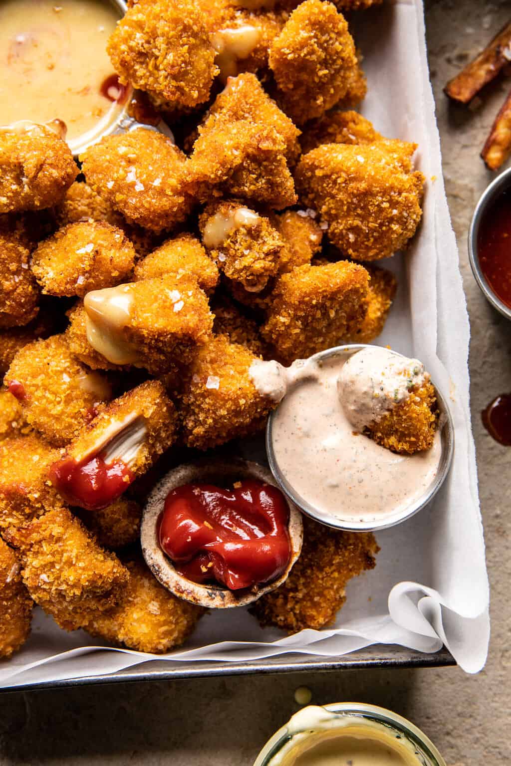 Better Than The Snack Bar Baked Chicken Nuggets...with all the sauces ...