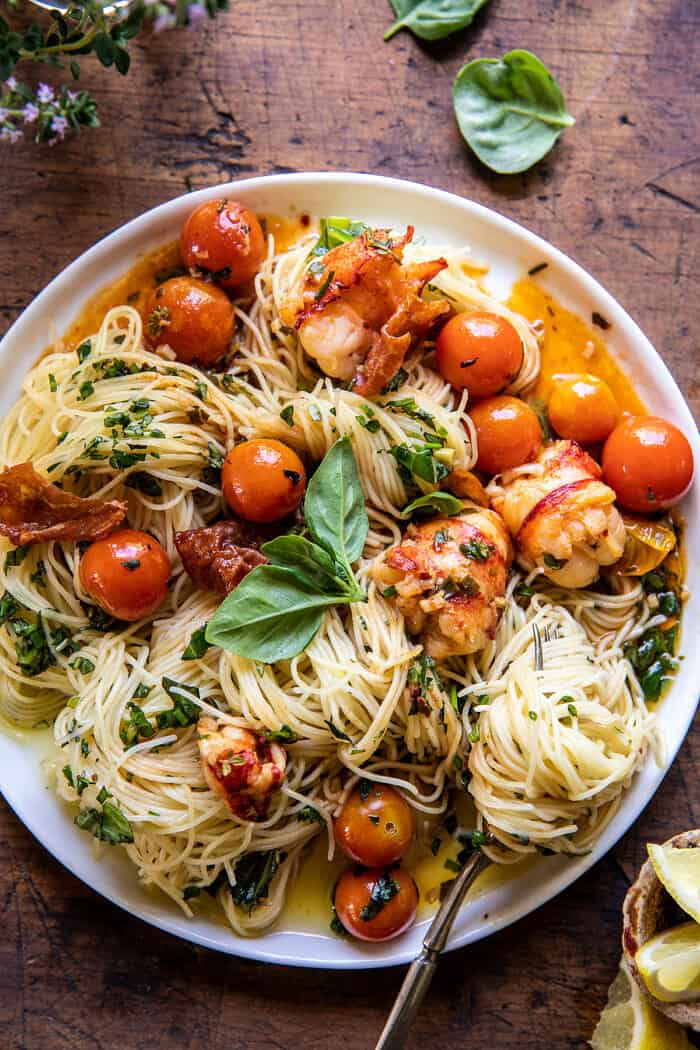 Brown Butter Lobster Pasta with Burst Cherry Tomatoes | halfbakedharvest.com