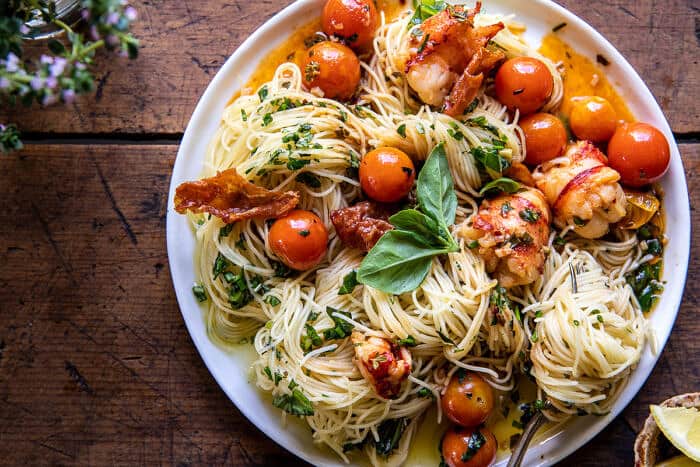 Brown Butter Lobster Pasta with Burst Cherry Tomatoes | halfbakedharvest.com