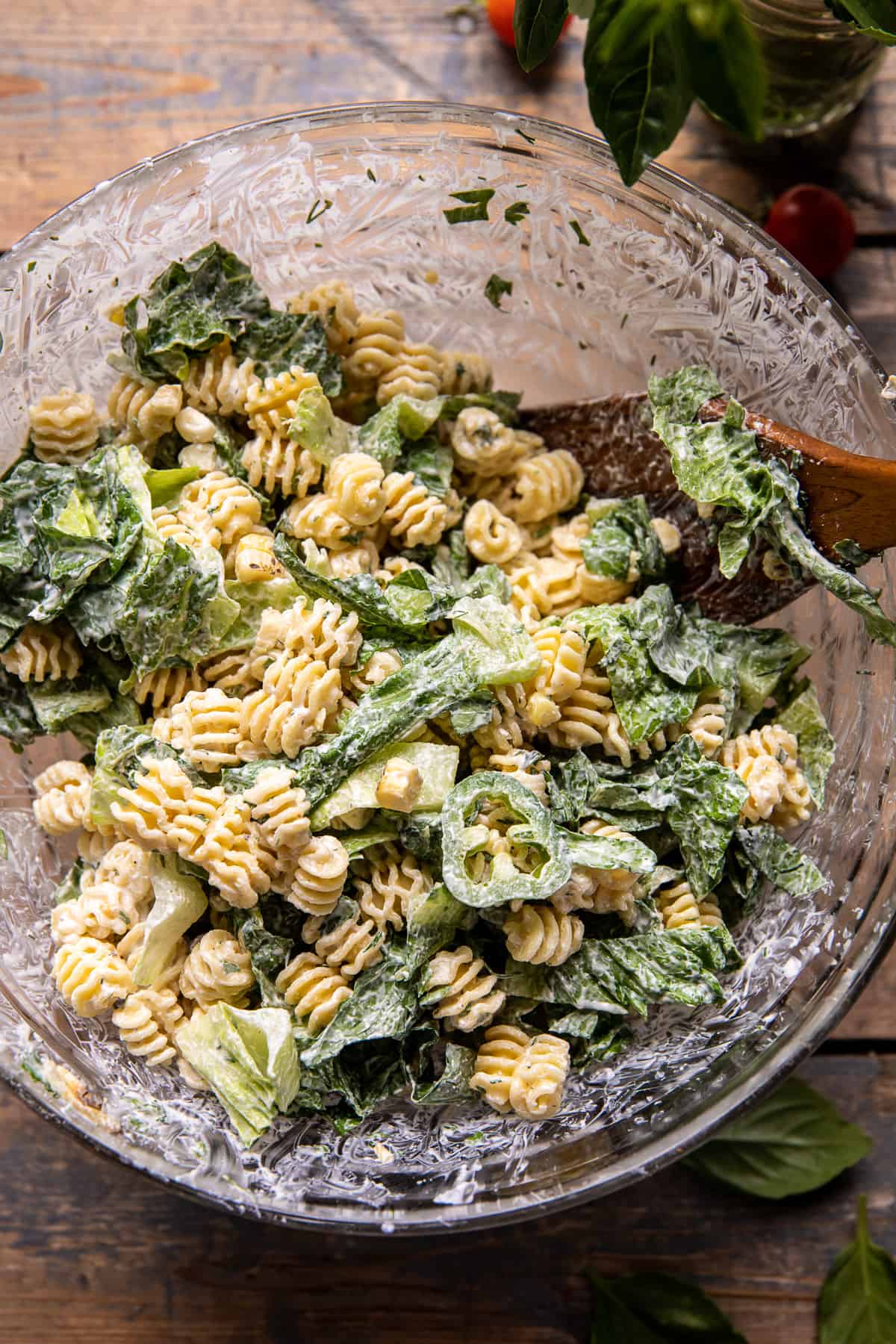 BBQ Chicken Ranch Pasta Salad. Half Baked Harvest