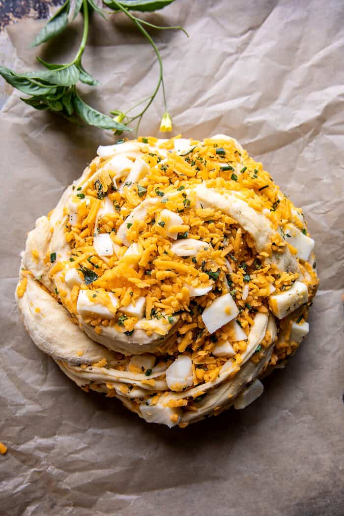 Soft Garlic Herb Cheddar Cheese Bread | halfbakedharvest.com