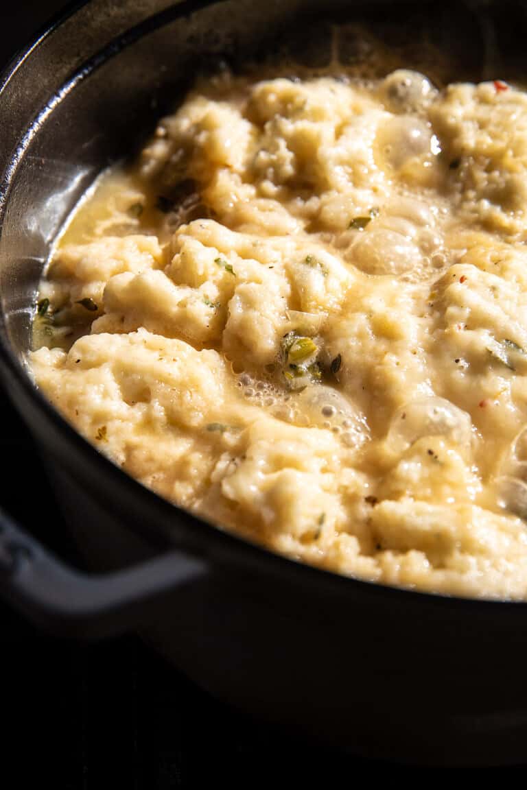 30 Minute Creamy Chicken and Parmesan Sage Dumplings. Half Baked Harvest