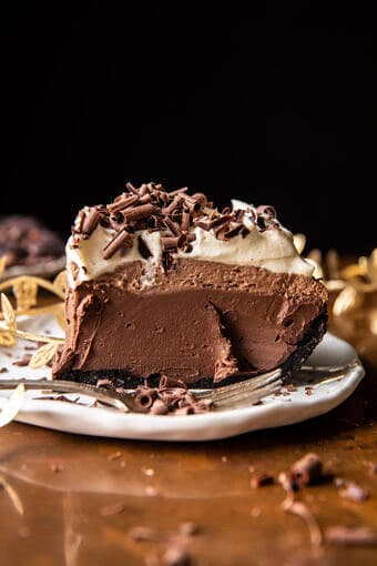 Double Chocolate Mocha Pudding Pie | halfbakedharvest.com