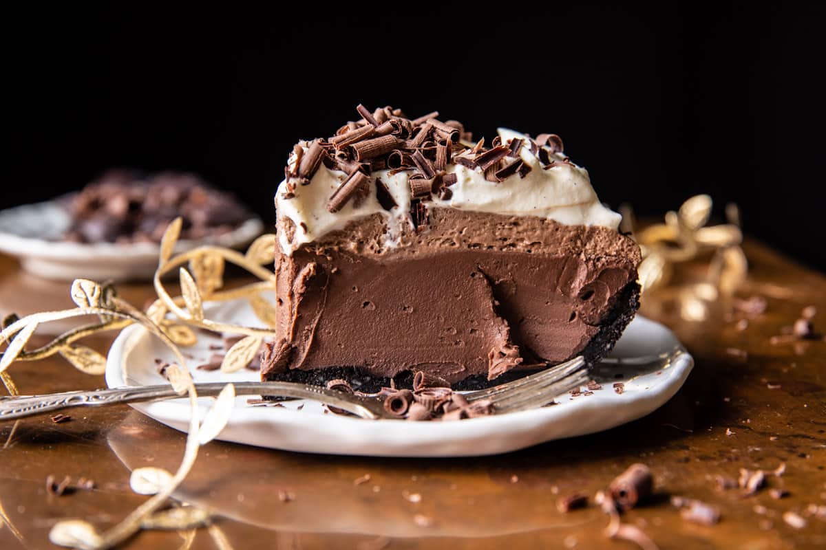 Double Chocolate Mocha Pudding Pie | halfbakedharvest.com