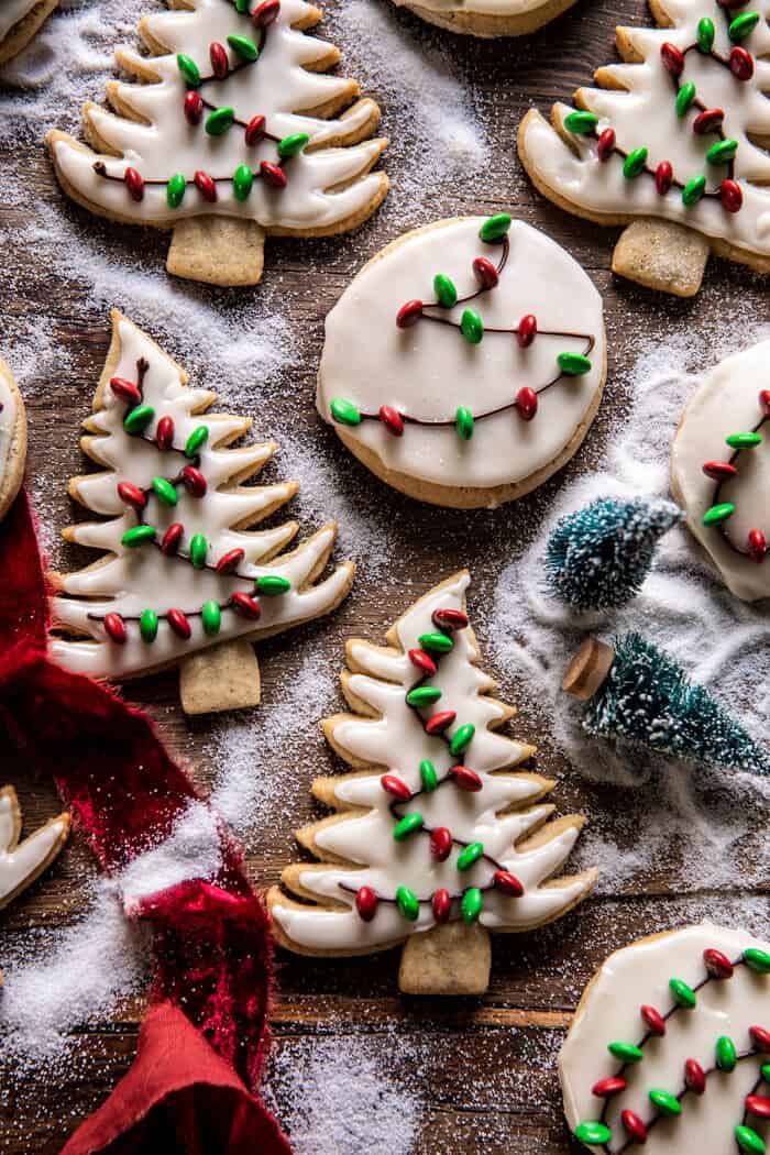 Easy Vanilla Bean Christmas Lights Cookies.
