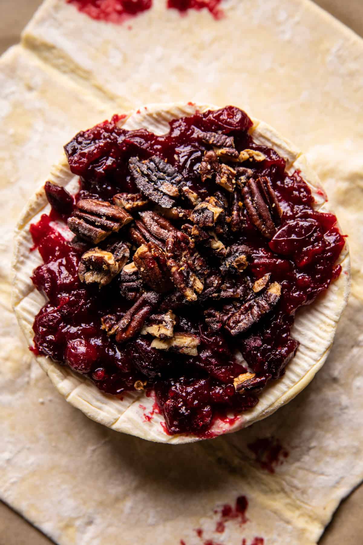 Pastry Wrapped Cranberry Baked Brie | halfbakedharvest.com