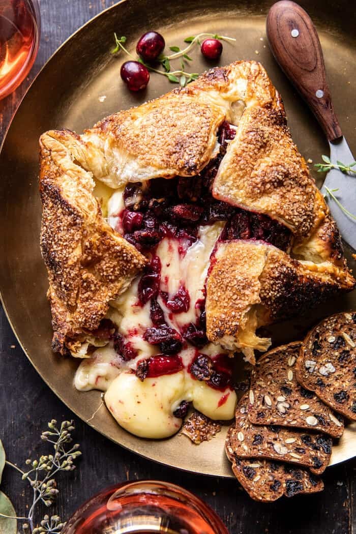 Pastry Wrapped Cranberry Baked Brie.