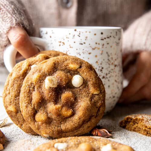 White Chocolate Chai Pumpkin Snickerdoodles. - Half Baked Harvest