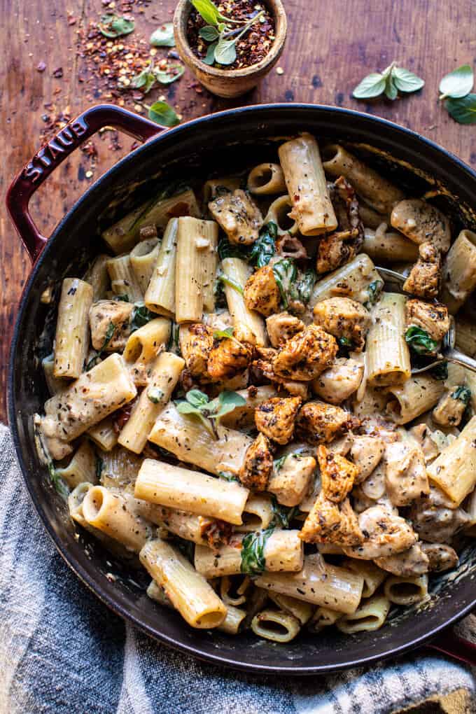 Creamy SunDried Tomato Chicken Pasta. Half Baked Harvest