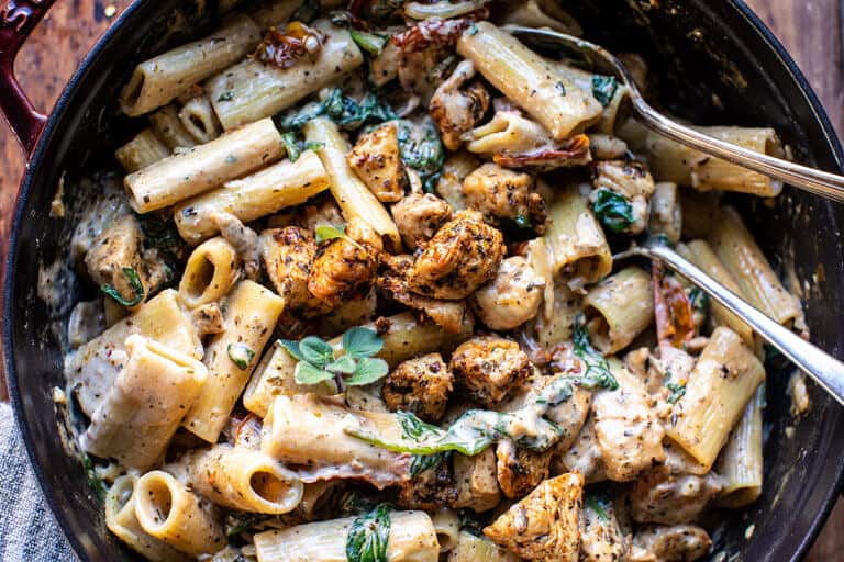 Creamy SunDried Tomato Chicken Pasta. Half Baked Harvest