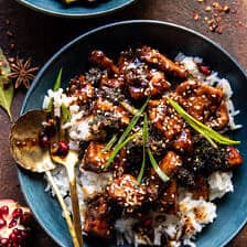Spicy Sesame Chicken and Ginger Rice | halfbakedharvest.com