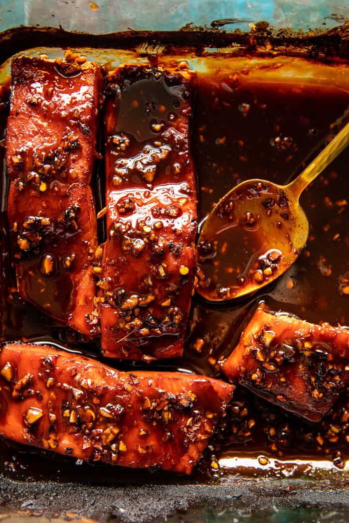 Honey Garlic Salmon Soba Noodle Bowls. Half Baked Harvest