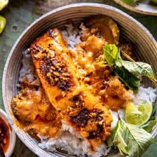 Coconut Curry Salmon with Garlic Butter | halfbakedharvest.com