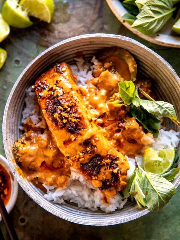 Coconut Curry Salmon with Garlic Butter | halfbakedharvest.com