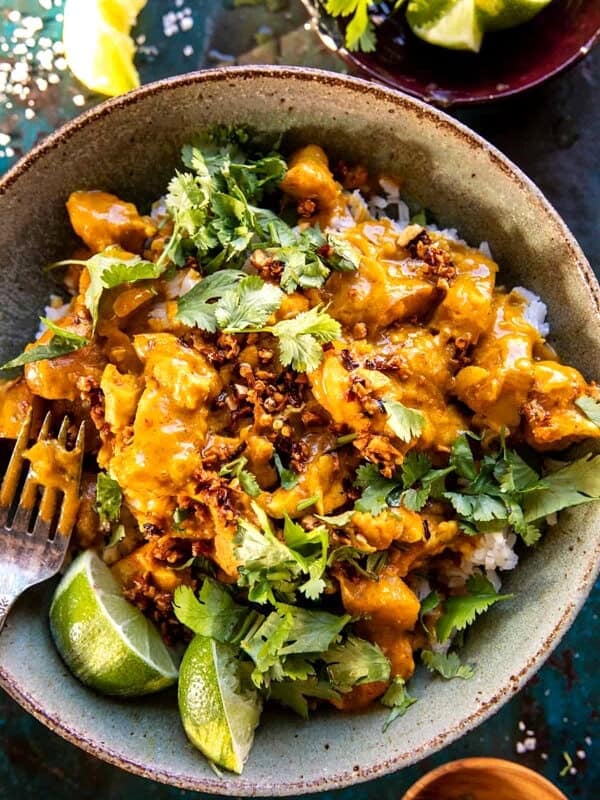 Simple Thai Yellow Chicken Curry with Spicy Garlic Butter | halfbakedharvest.com