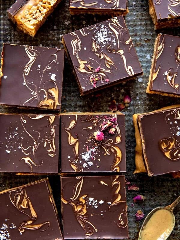 Chewy Chocolate Peanut Butter Bars | halfbakedharvest.com